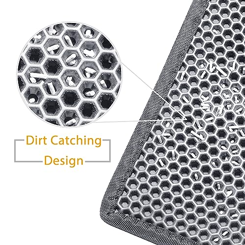 Qpets® Cat Litter Mat 15.7 x 23.6 inches 40 x 60cm Double Layer Open Edge Design Waterproof EVA Material Durable Washable for Cats Box Tray Grey 3 PCS Qpets® Cat Litter Mat 15.7 x 23.6 inches 40 x 60cm Double Layer Open Edge Design Waterproof EVA Material Durable Washable for Cats Box Tray Grey 3 PCS